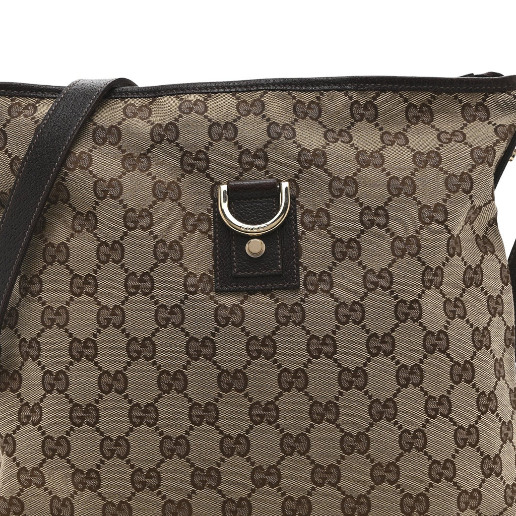 Gucci Monogram Abbey Messenger Bag Dark Brown