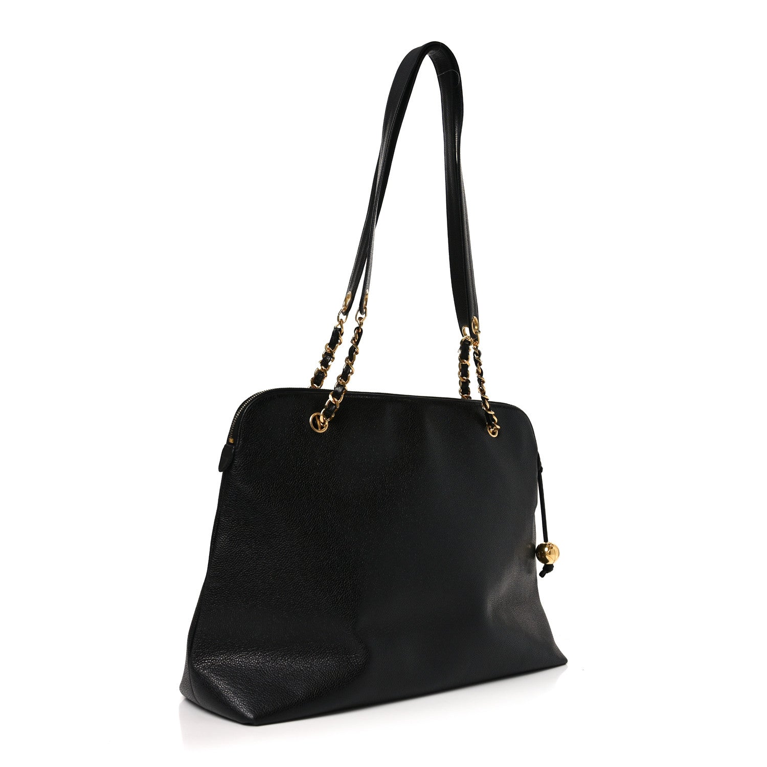 Chanel Caviar Large CC Shoulder Bag Black