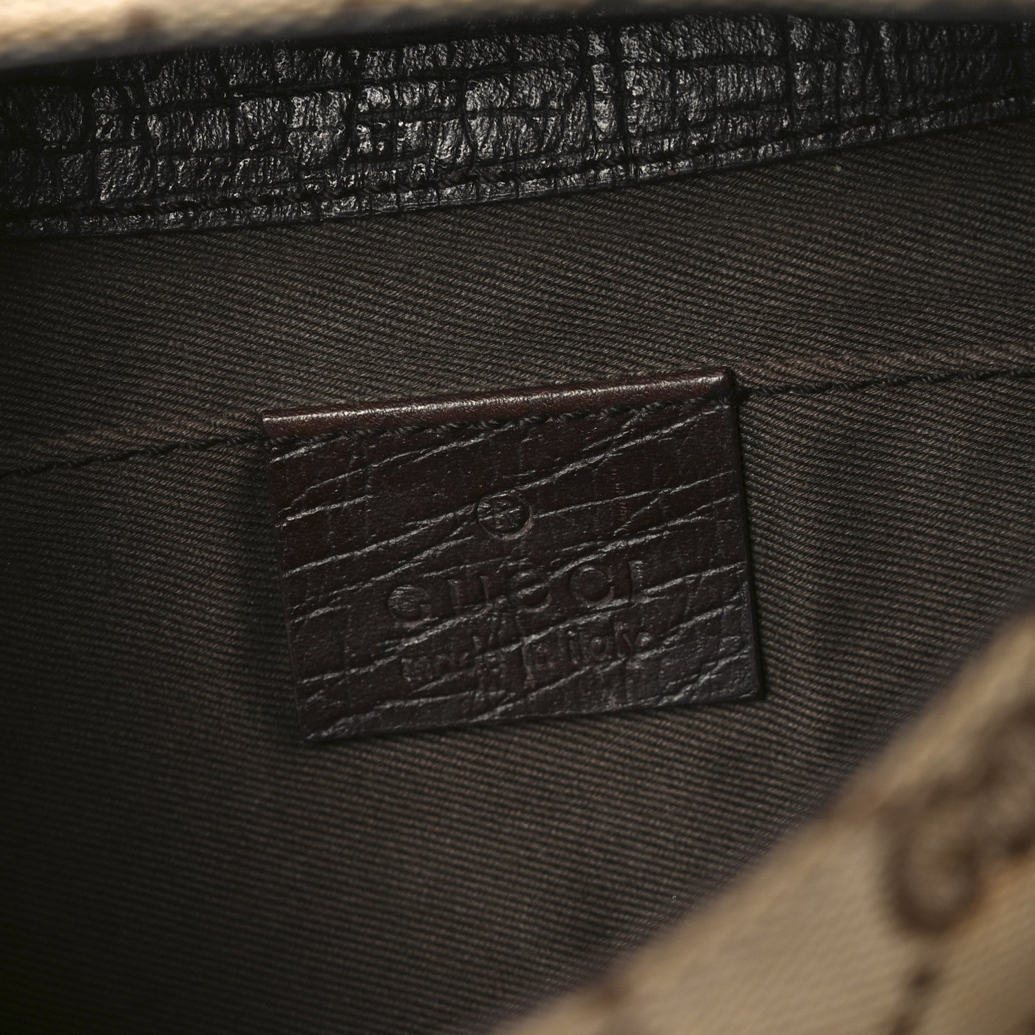 Gucci Monogram Horsebit Clutch Dark Brown
