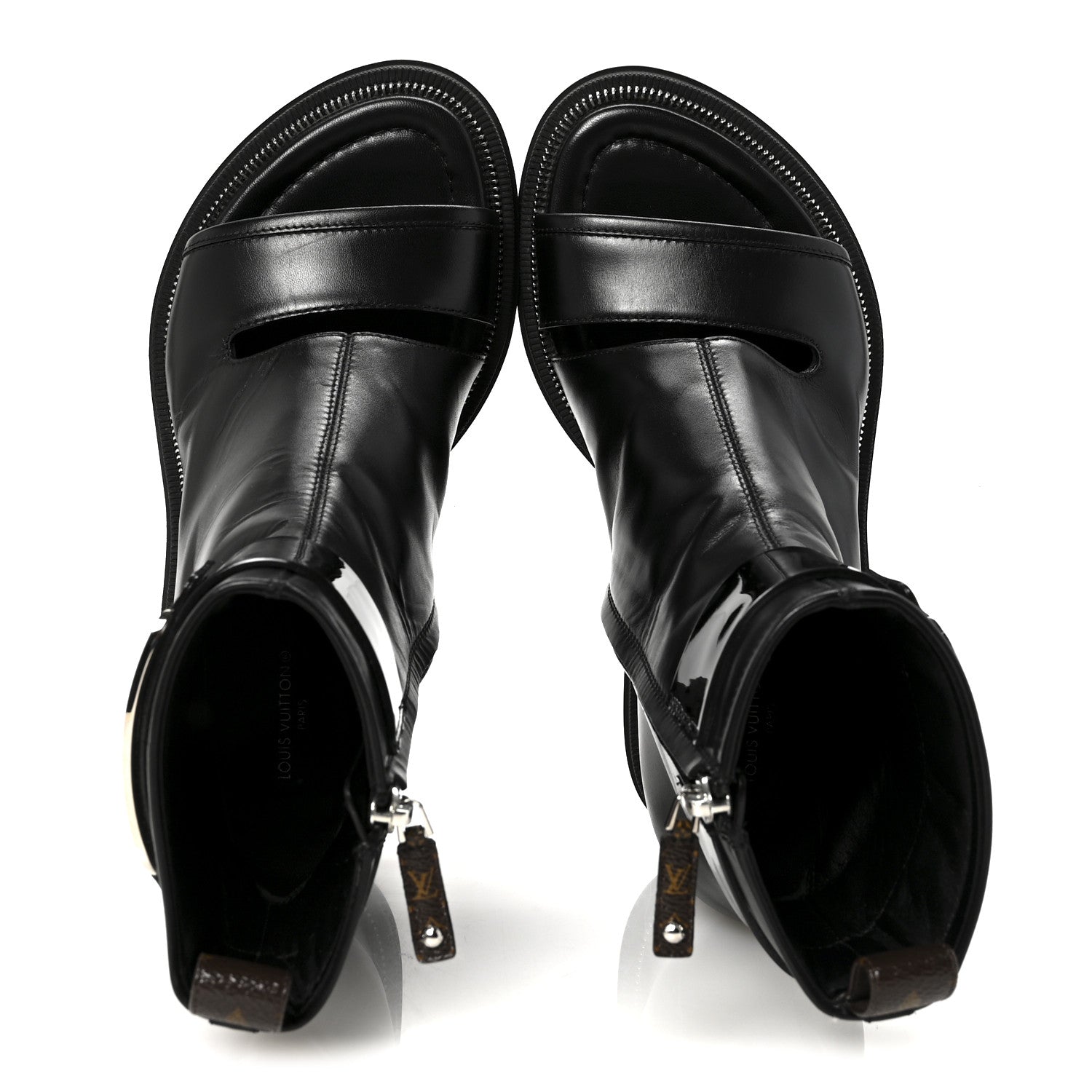 Louis Vuitton Calfskin Moonlight Boots 36.5 Black