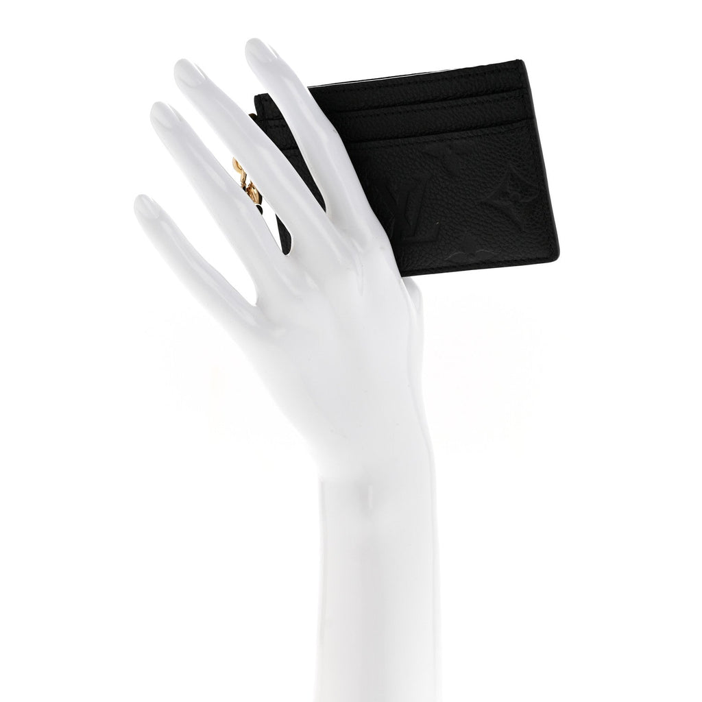 Louis Vuitton Empreinte Monogram LV Charms Card Holder Black