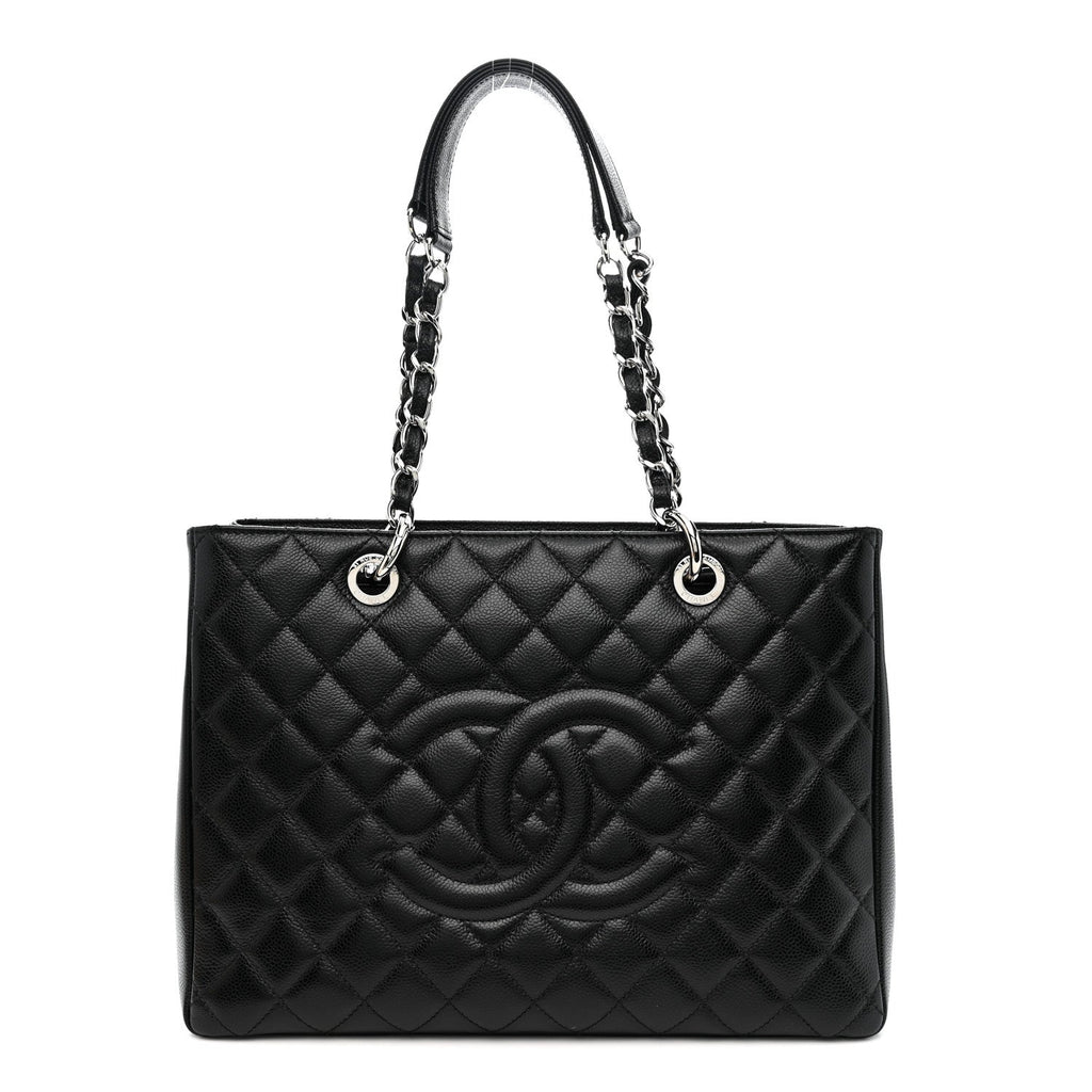 Chanel Caviar Quilted Grand Shopping Tote GST Black