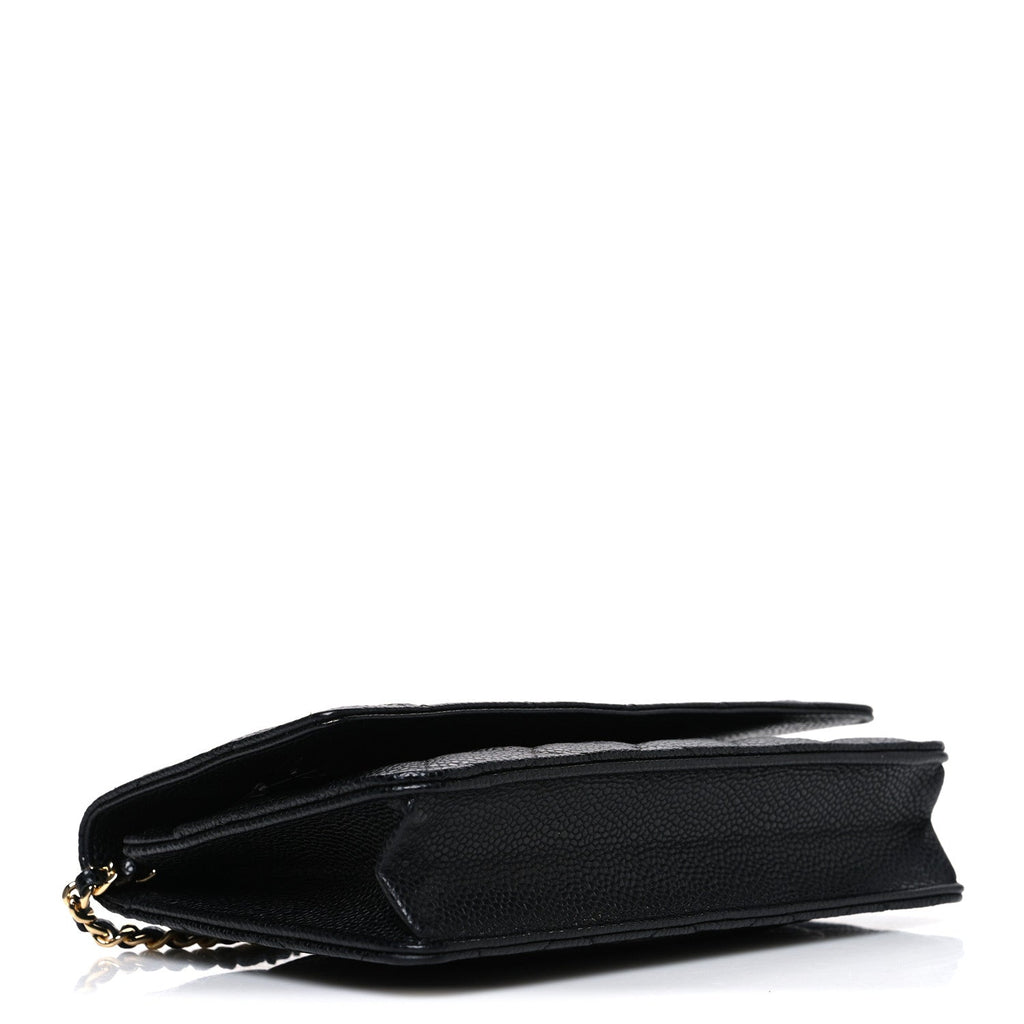 Chanel Caviar Quilted Wallet on Chain WOC Black