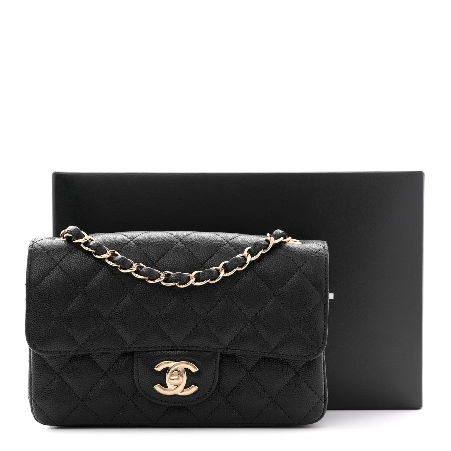 Chanel Caviar Quilted Mini Rectangular Flap Black
