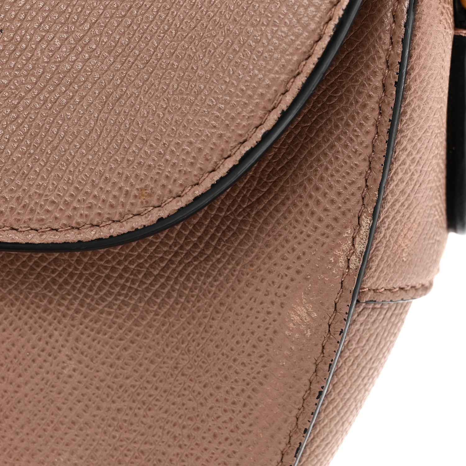 Christian Dior Grained Calfskin Saddle Bag Blush