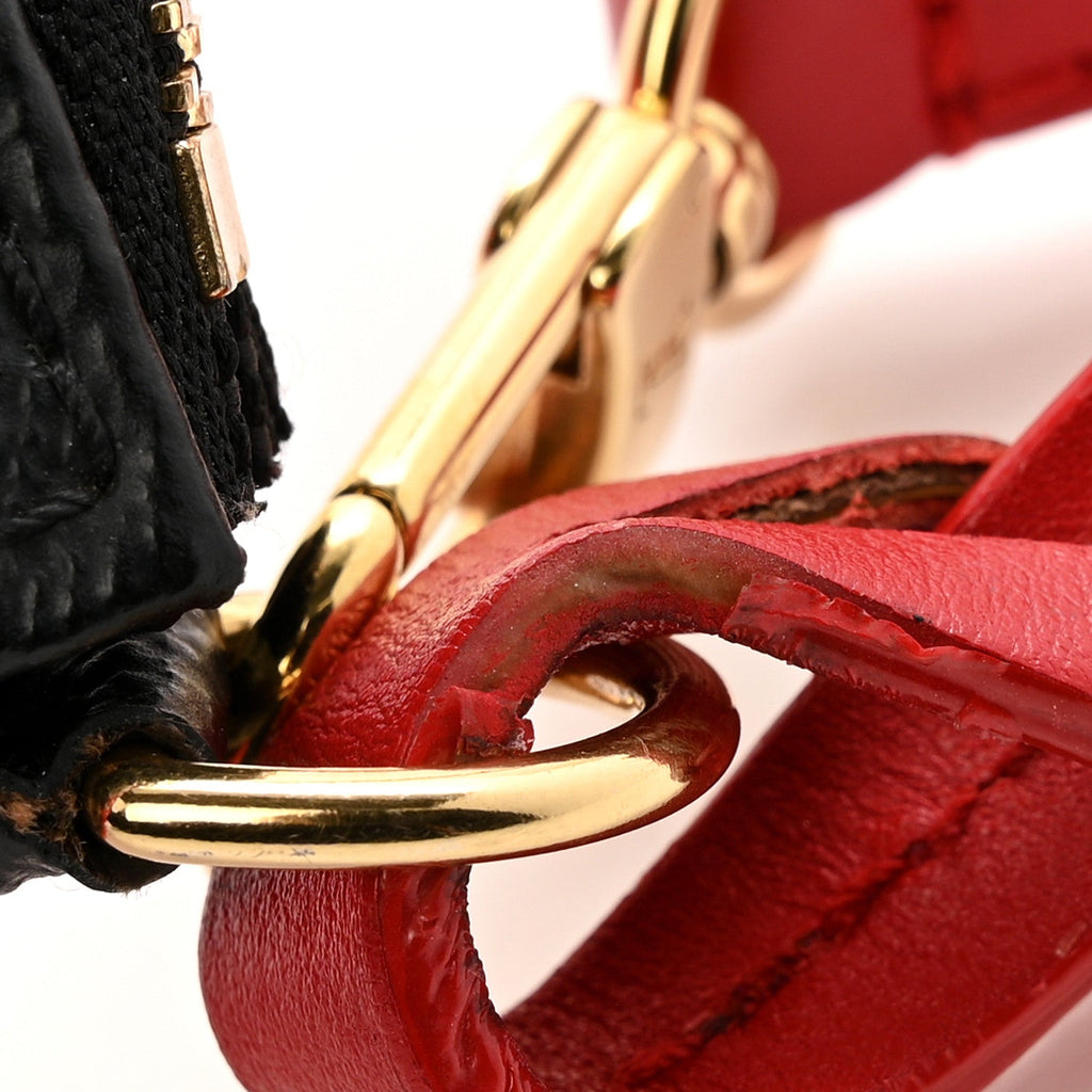 Louis Vuitton X UF Tufted Monogram Pochette Accessories Black Red