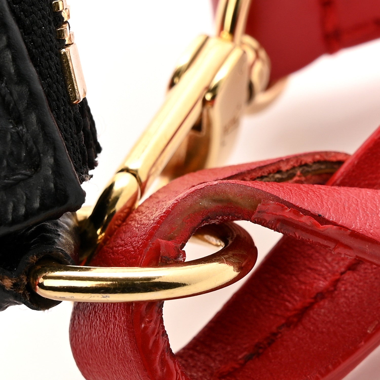 Louis Vuitton X UF Tufted Monogram Pochette Accessories Black Red