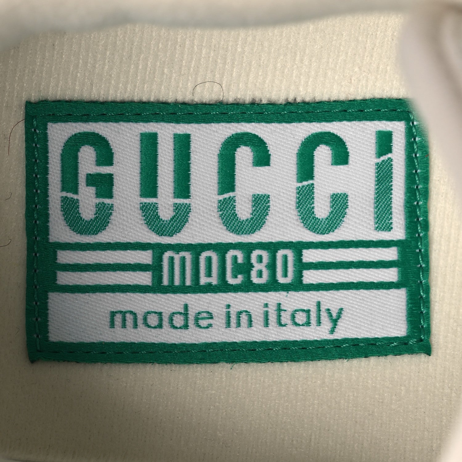 Gucci Ginza Calfskin MAC80 Womens Sneakers 38.5 Silver Off White
