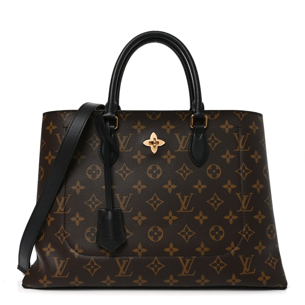 Louis Vuitton Monogram Flower Tote Black