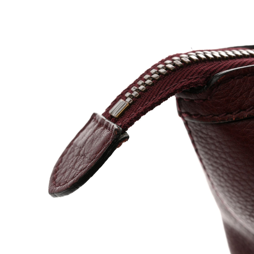 Gucci Grained Calfskin Duffle Bag Burgundy