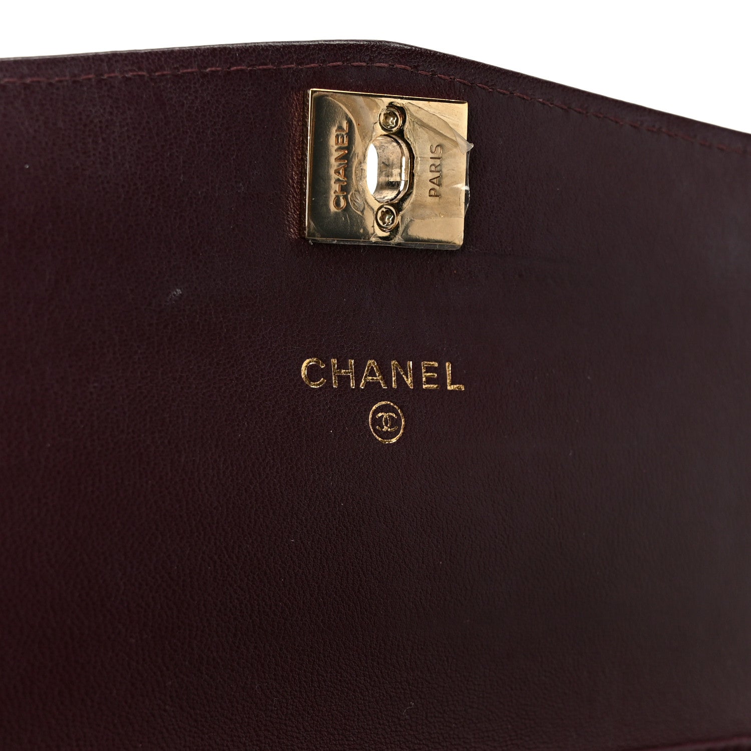 Chanel Lambskin Chevron Quilted Wallet On Chain WOC Black