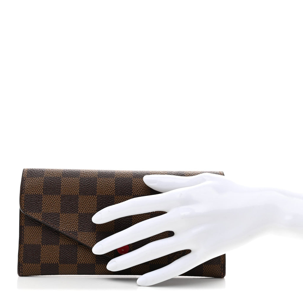 Louis Vuitton Damier Ebene Josephine Wallet Red