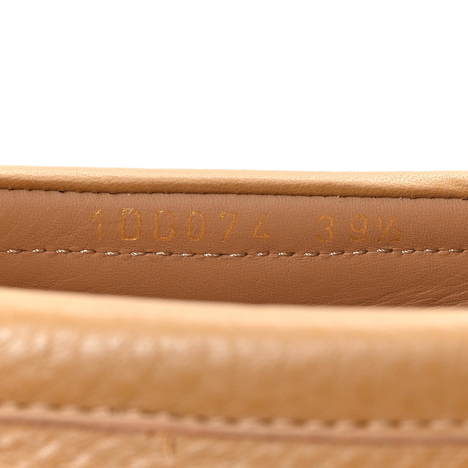 Prada Cervo Triangle Driving Loafer 39.5 Naturale