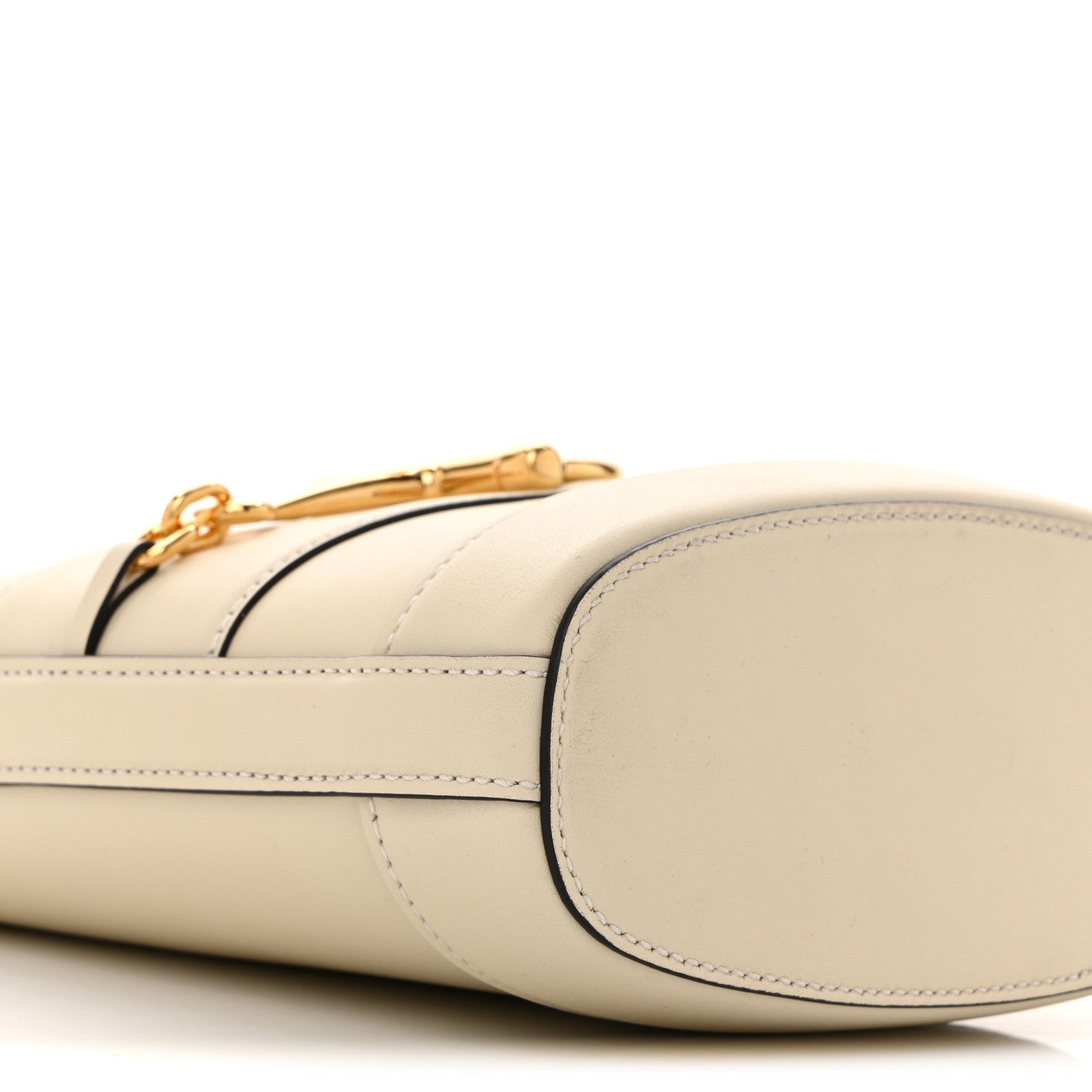 Gucci Arabella Calfskin Horsebit 73 Mini Bucket Bag White