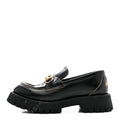 Gucci Cordovan Lux Womens Harald Horsebit 25mm Platform Loafers 38.5 Black