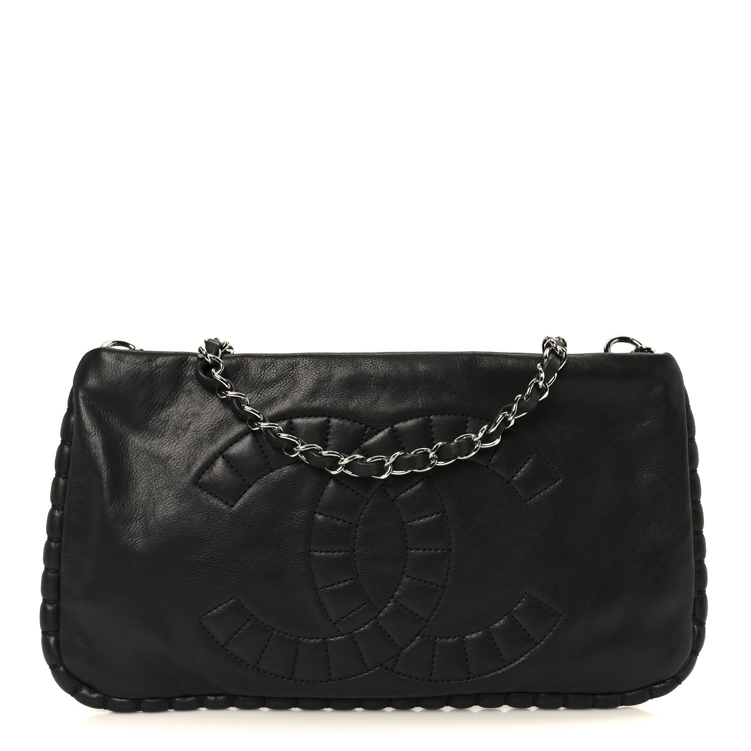 Chanel Calfskin On the Bund Pochette Black