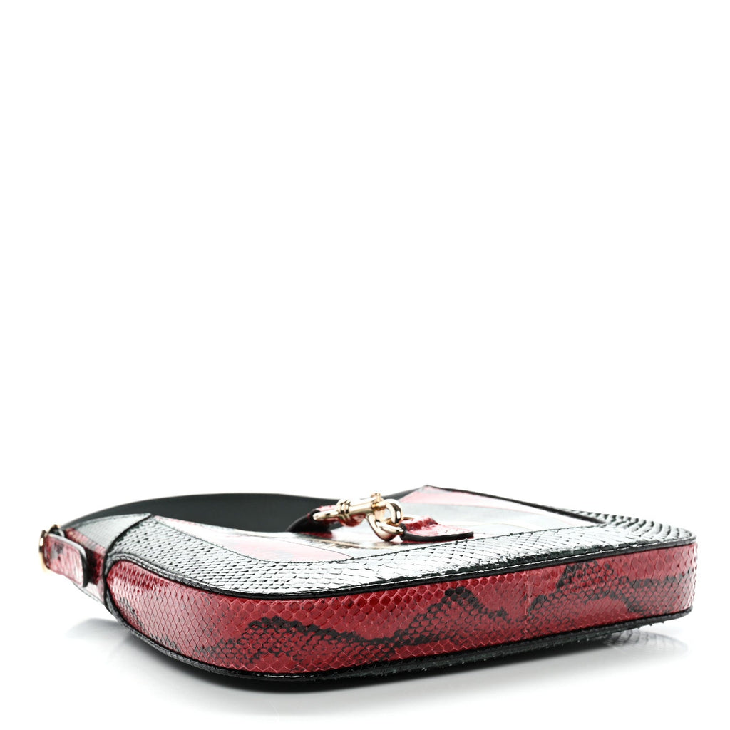 Gucci Snakeskin Web Small Jackie 1961 Hobo Green