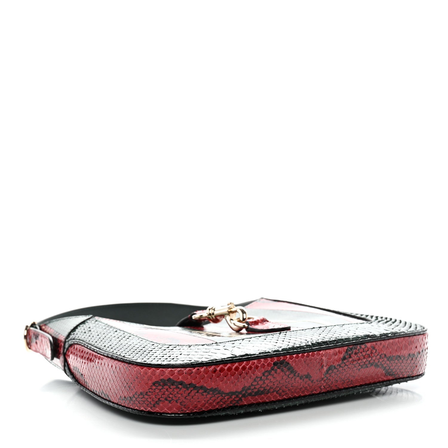Gucci Snakeskin Web Small Jackie 1961 Hobo Green