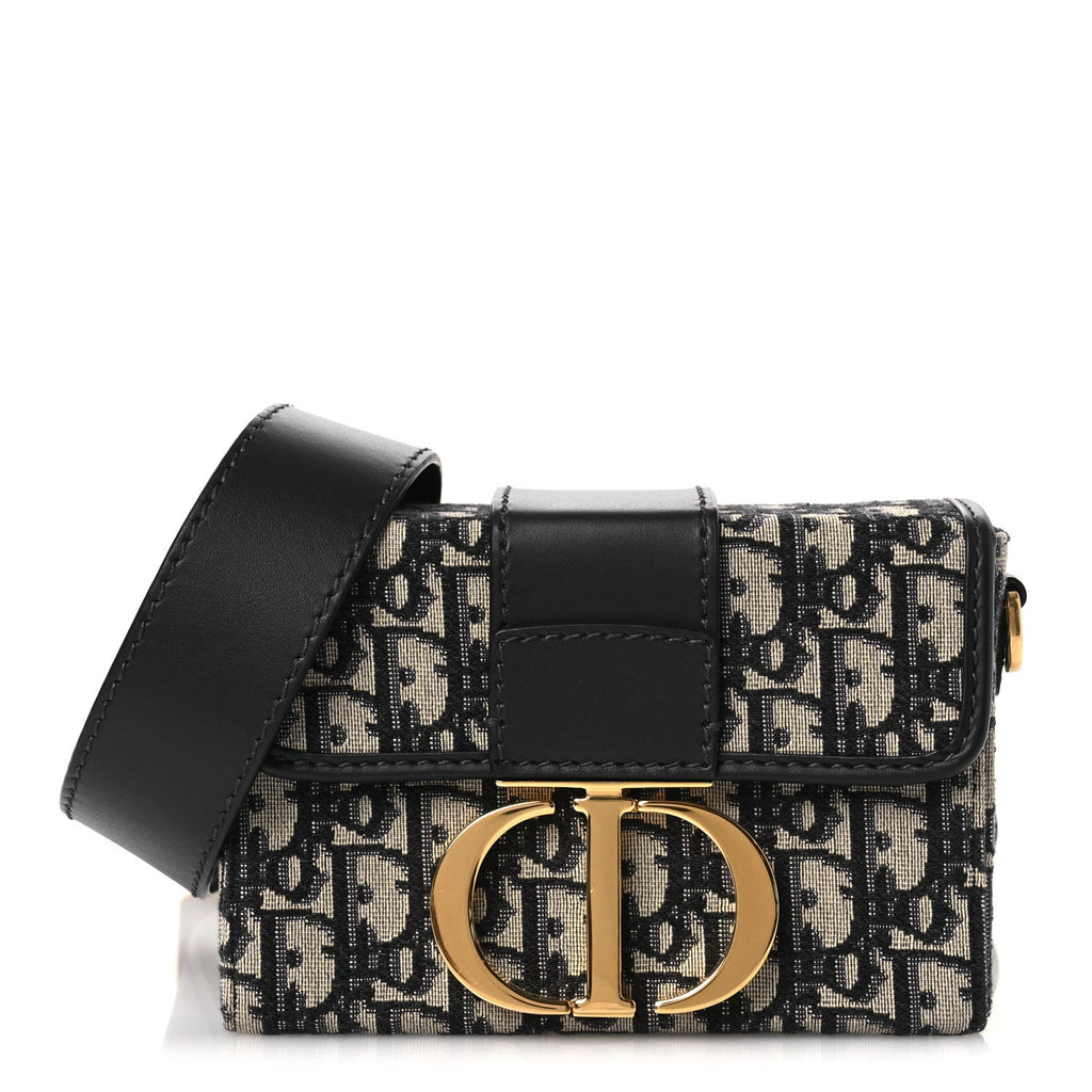 Christian Dior Oblique 30 Montaigne Box Bag Blue