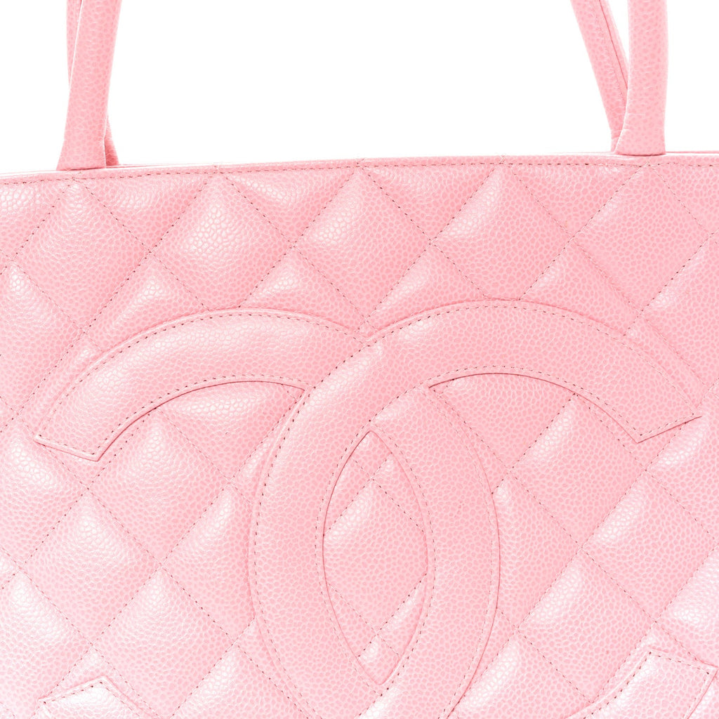 Chanel Caviar Quilted Medallion Tote Light Pink