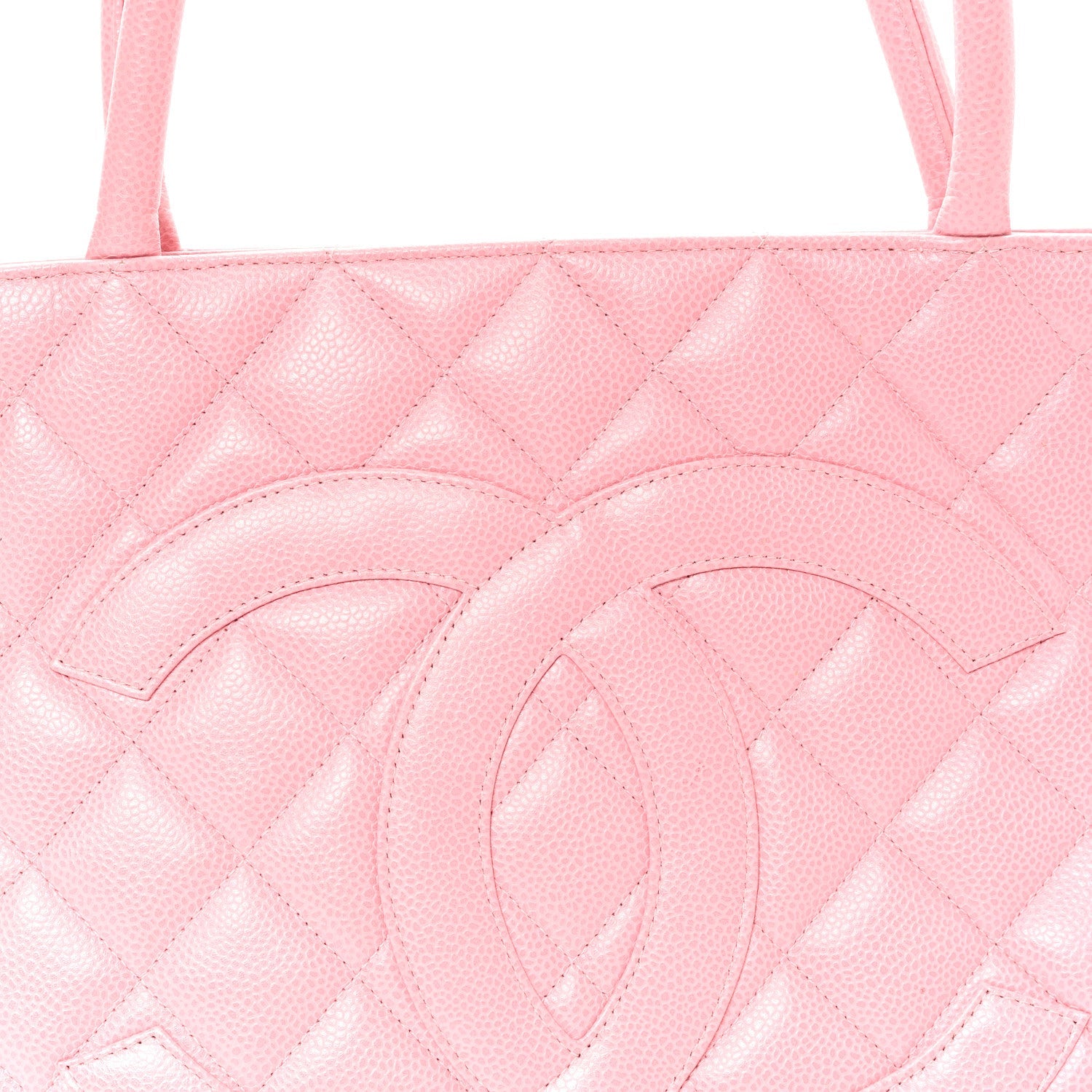 Chanel Caviar Quilted Medallion Tote Light Pink