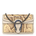 Gucci Snakeskin Azalea Calfskin Enamel Super Mini Dionysus Shoulder Bag New Rock White Electric Blue
