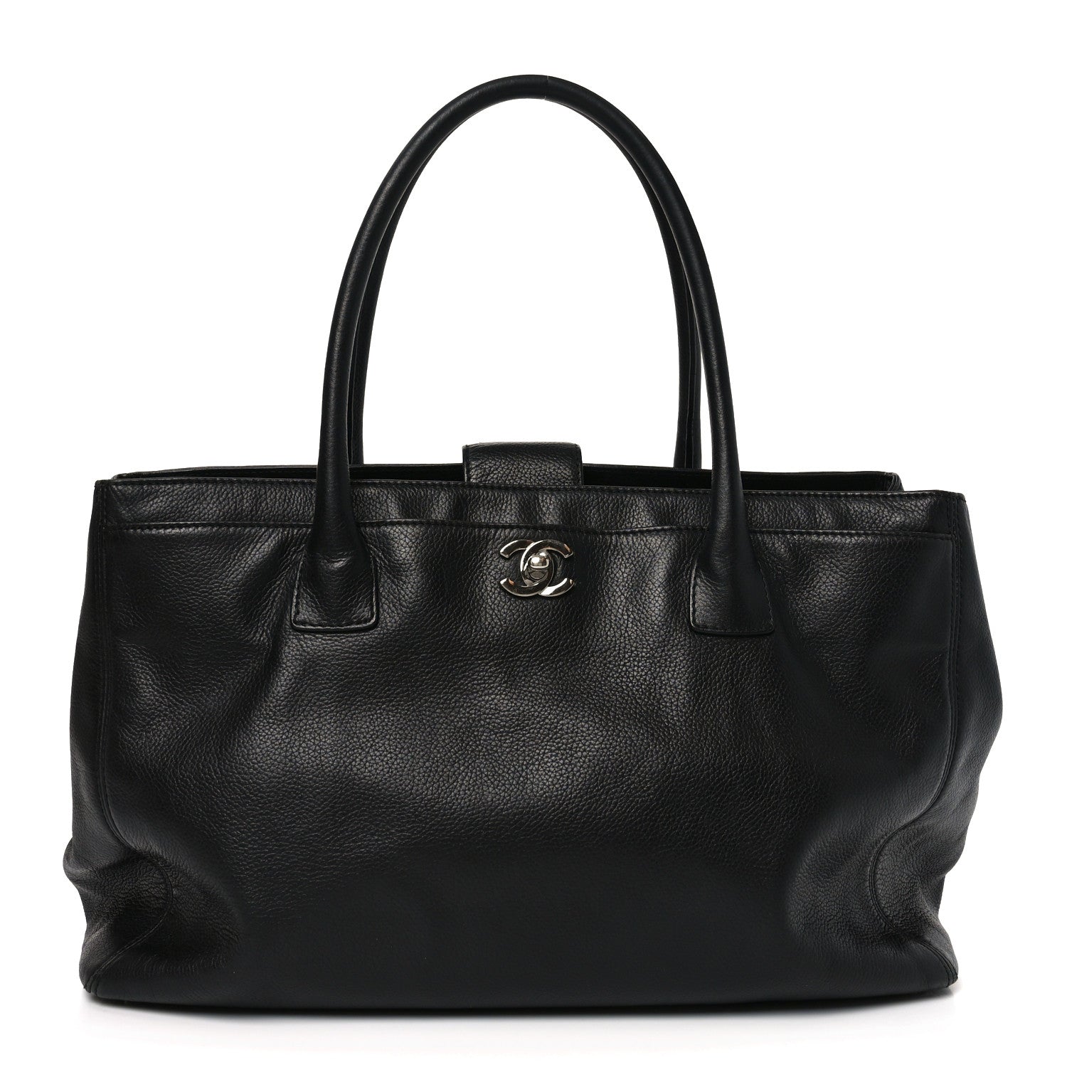 Chanel Calfskin Cerf Shopper Tote Black