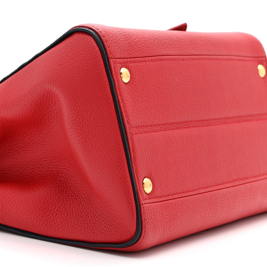 Louis Vuitton Grained Calfskin Monogram Double V Rubis