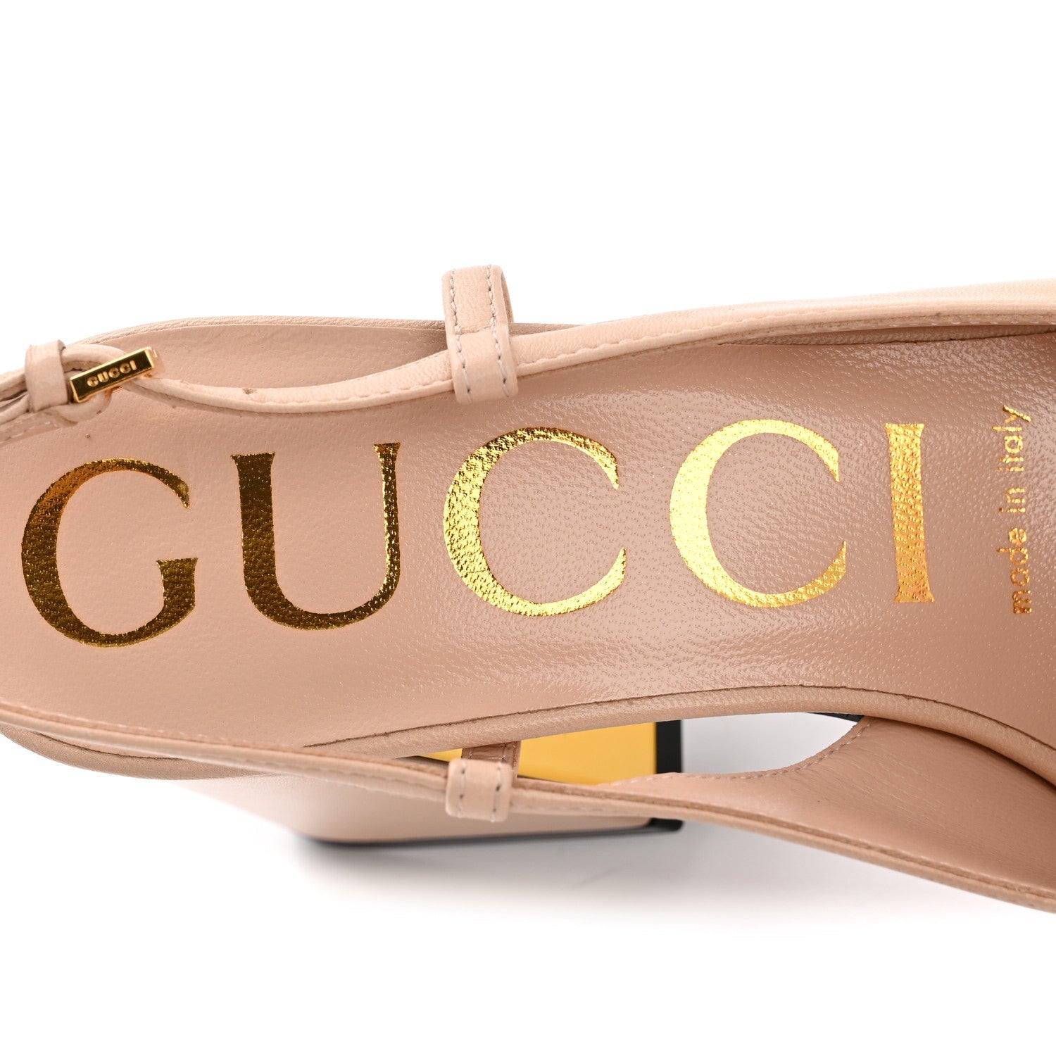 Gucci Malaga Kid Horsebit 75mm Slingback Pumps 35.5 Skin Rose