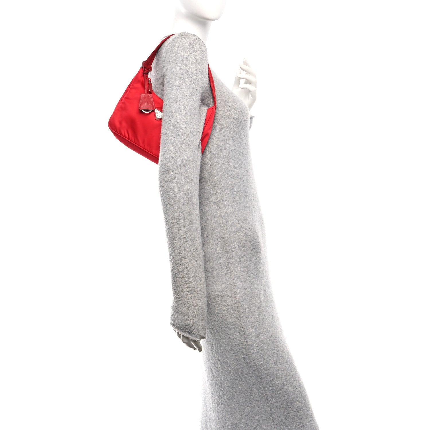 Prada Tessuto Nylon Mini Re-Edition 2000 Bag Rosso