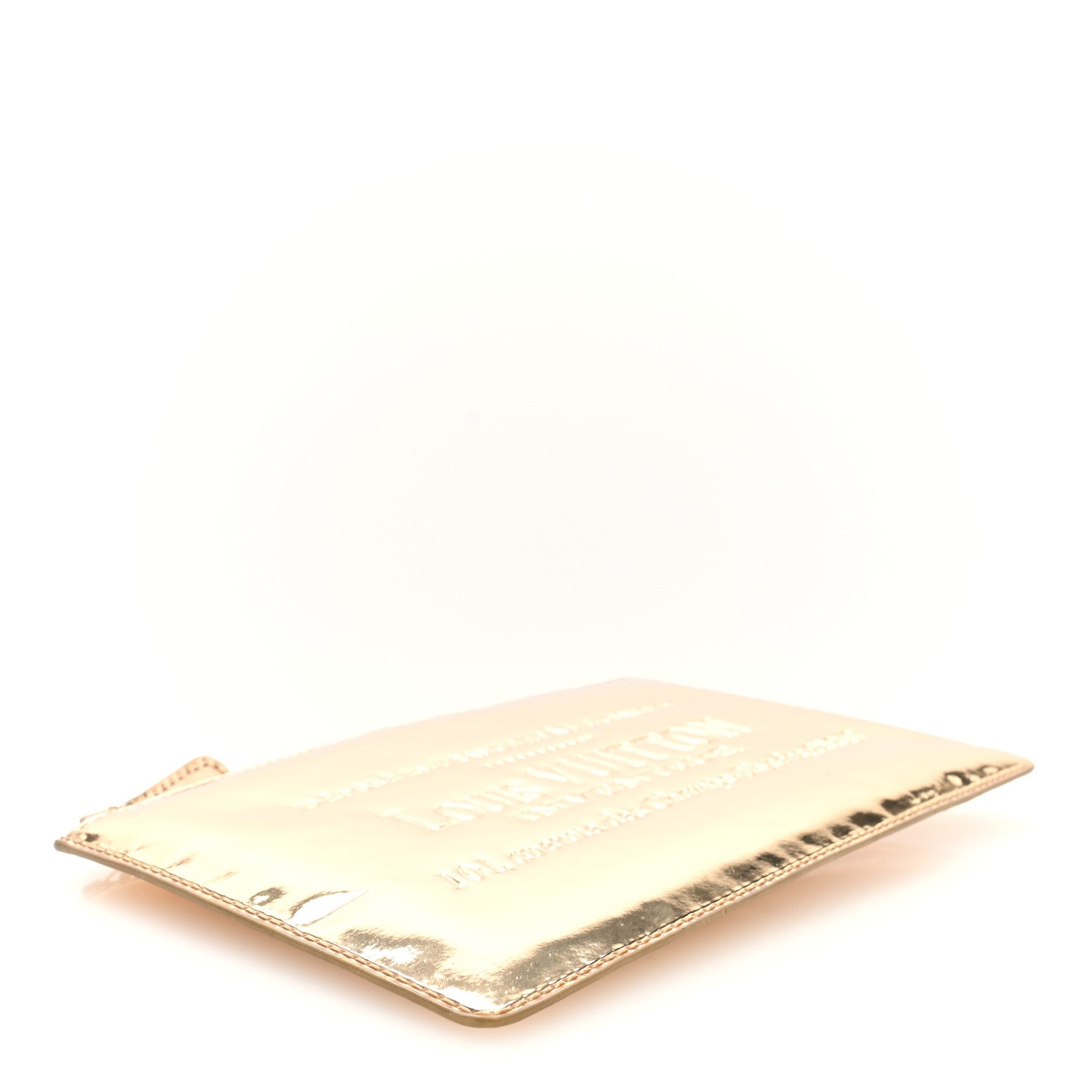 Louis Vuitton Monogram Miroir Inventeur Pochette Plat Dore Gold