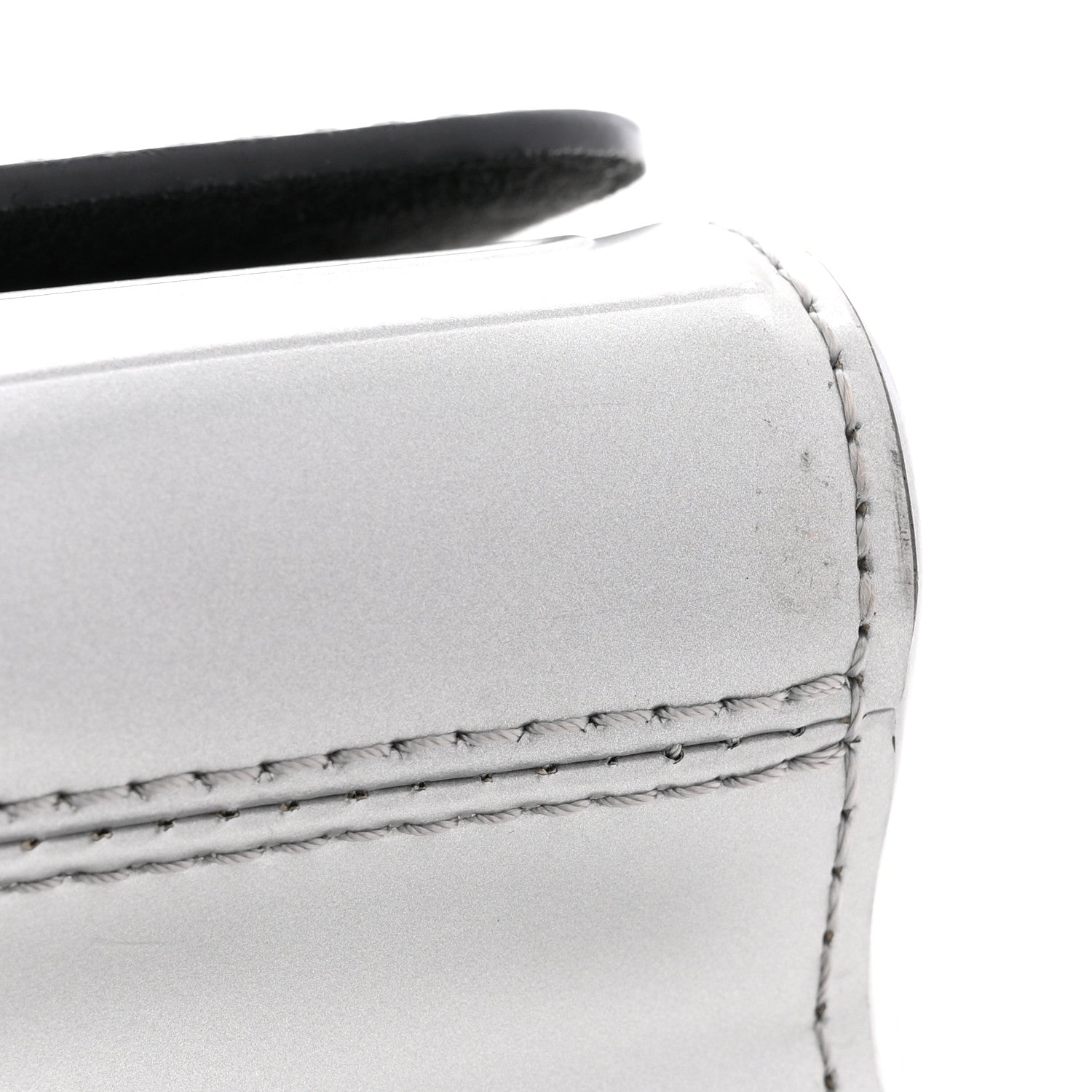 Louis Vuitton Calfskin Monogram Spaceship Embossed Twist Shoulder Bag PM Argent