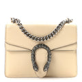 Gucci Textured Calfskin Crystal Mini Dionysus Shoulder Bag Mystic White