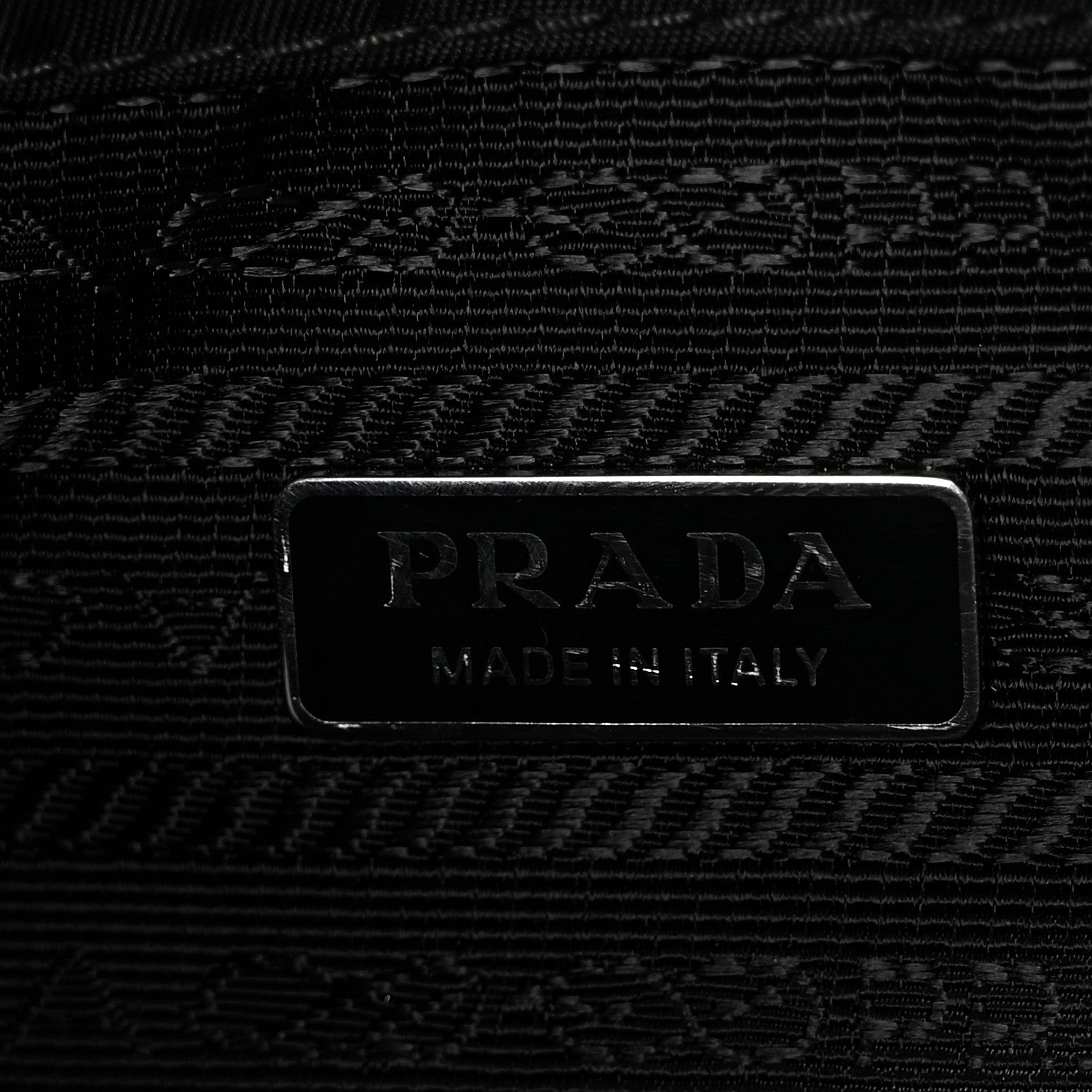 Prada Tessuto Saffiano Ricamo Sequin Crystal Embellished Mini Re-Edition 1978 Bucket Bag Black