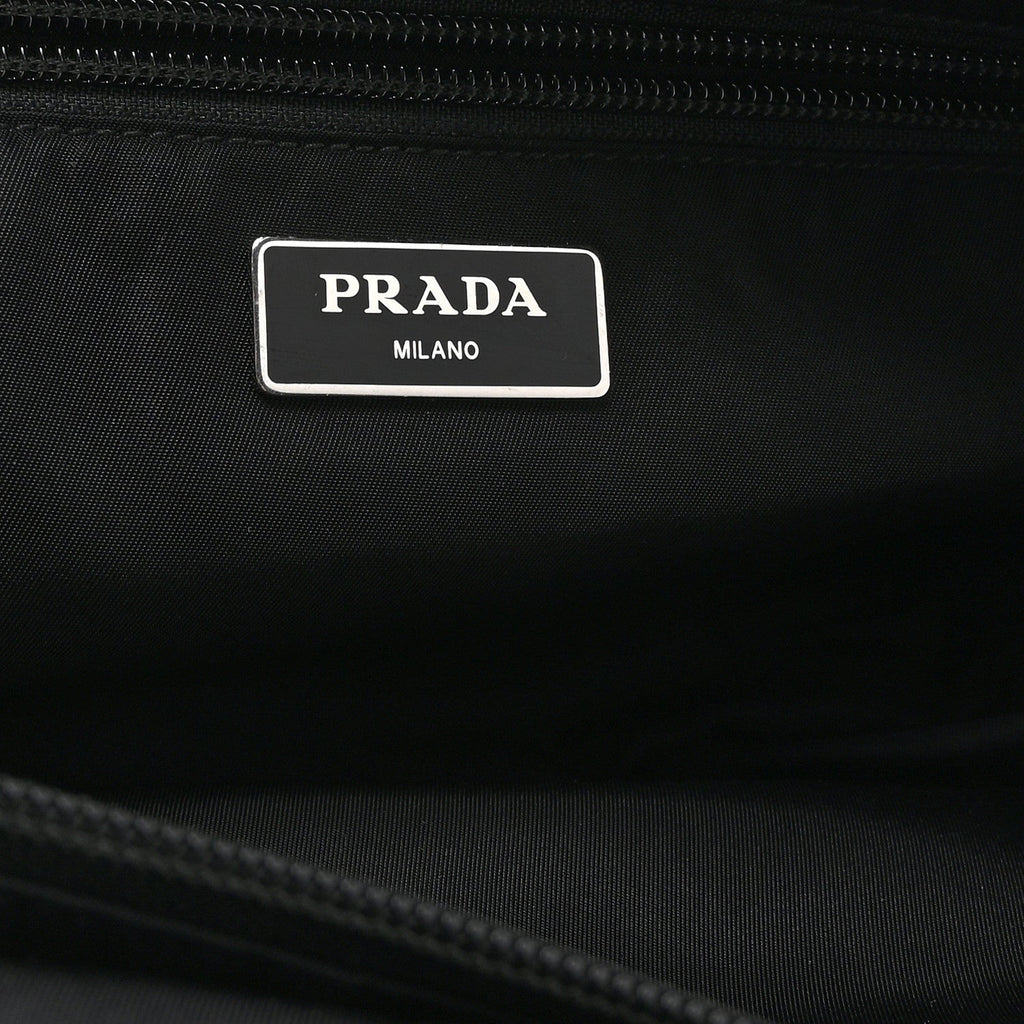 Prada Tessuto Nylon Double Pocket Belt Bag Black