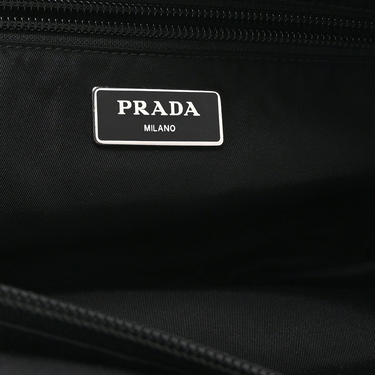 Prada Tessuto Nylon Double Pocket Belt Bag Black