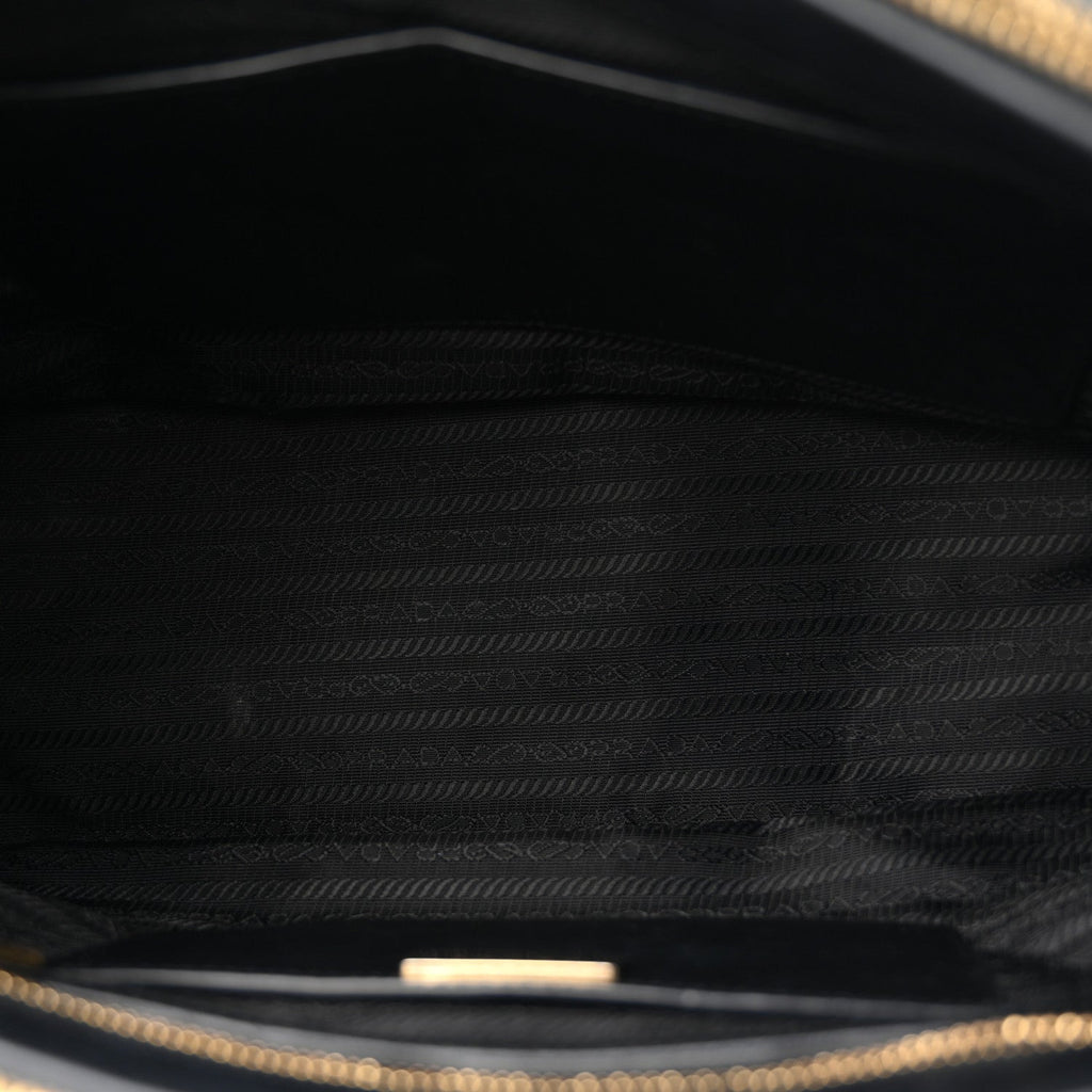 Prada Saffiano Medium Galleria Double Zip Tote Black