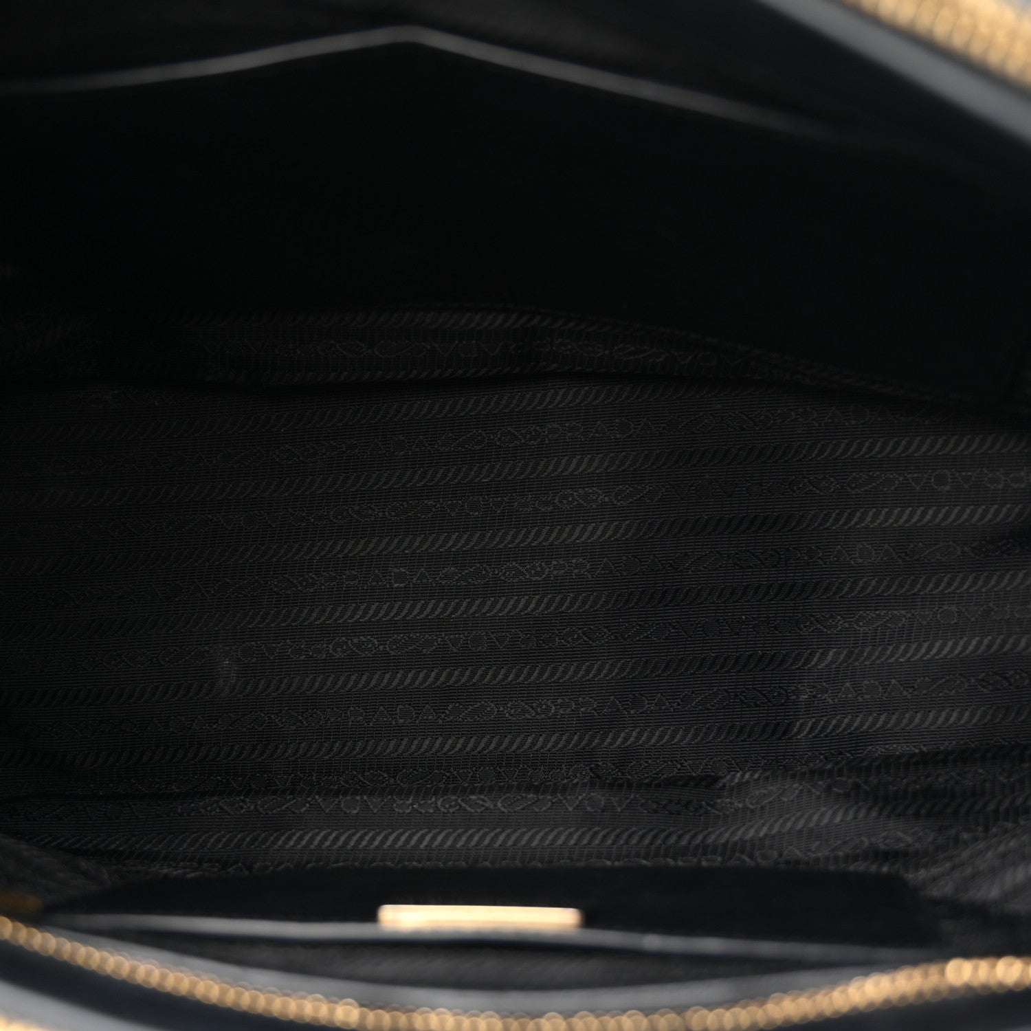 Prada Saffiano Medium Galleria Double Zip Tote Black