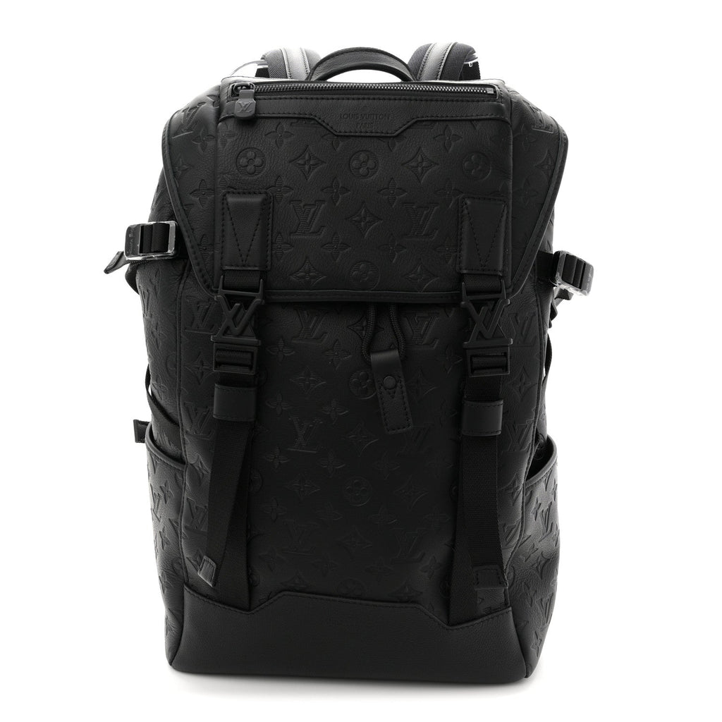 Louis Vuitton Calfskin Monogram Shadow Getaway Backpack Black