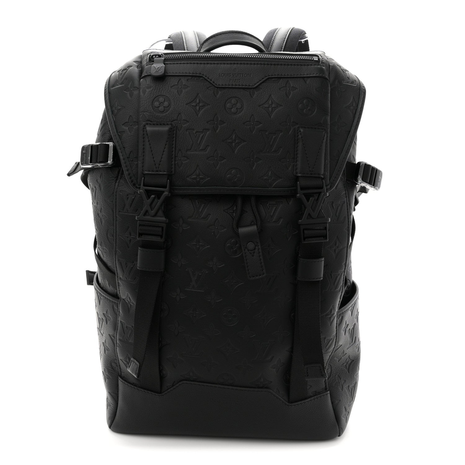 Louis Vuitton Calfskin Monogram Shadow Getaway Backpack Black