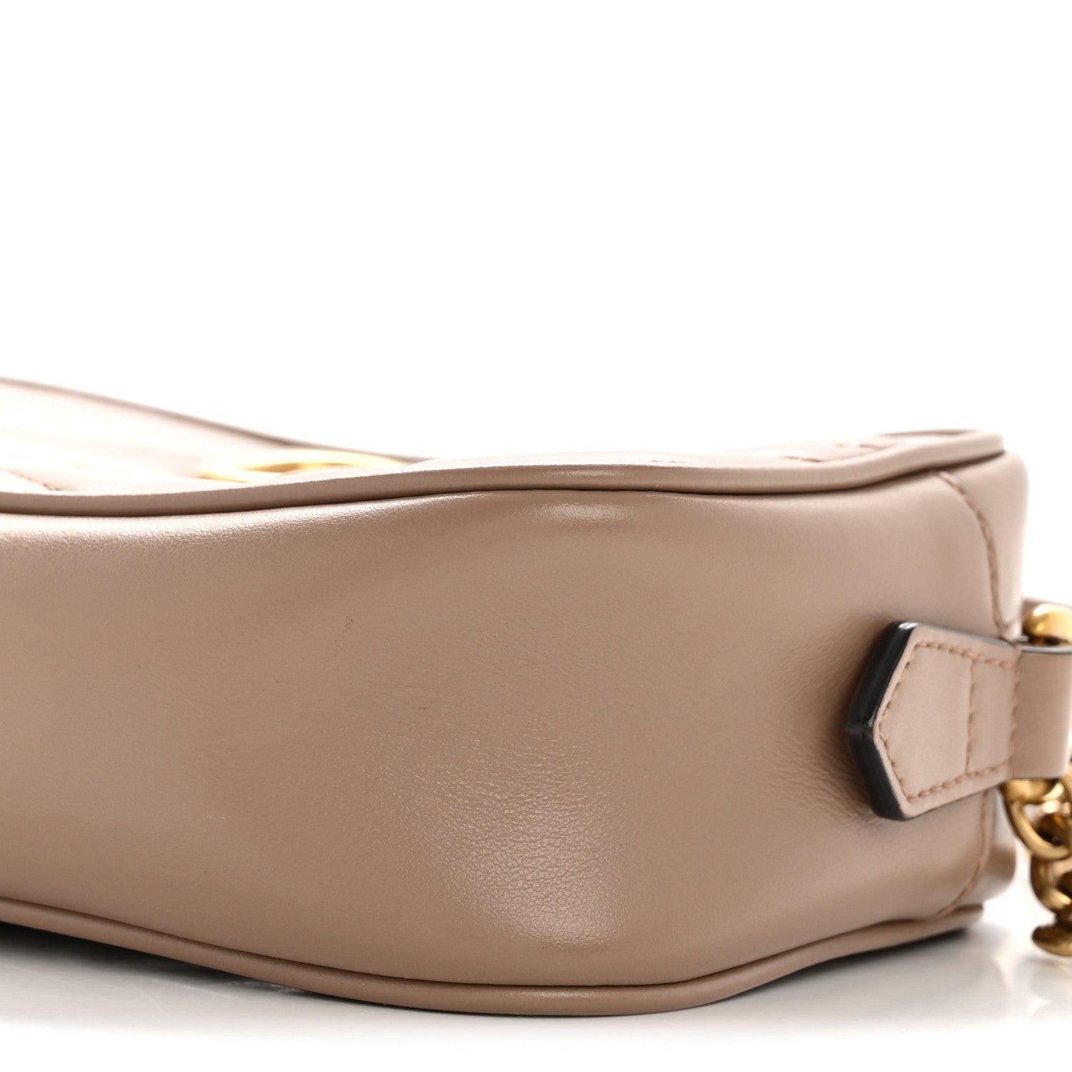 Gucci Calfskin Matelasse Mini GG Marmont Chain Shoulder Bag Porcelain Rose