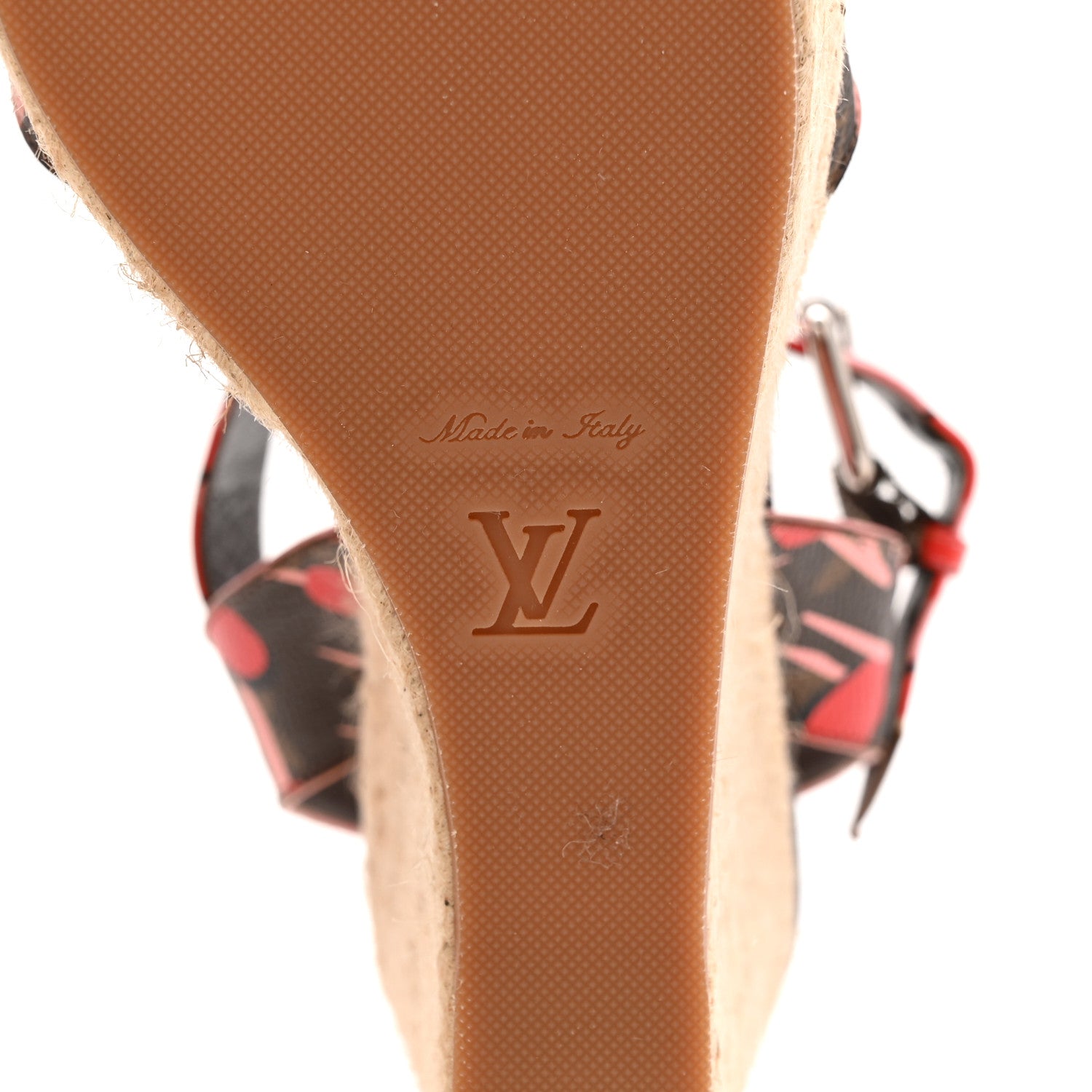 Louis Vuitton Monogram Jungle Dots Espadrille Wedge Sandals 39.5 Sugar Pink Poppy