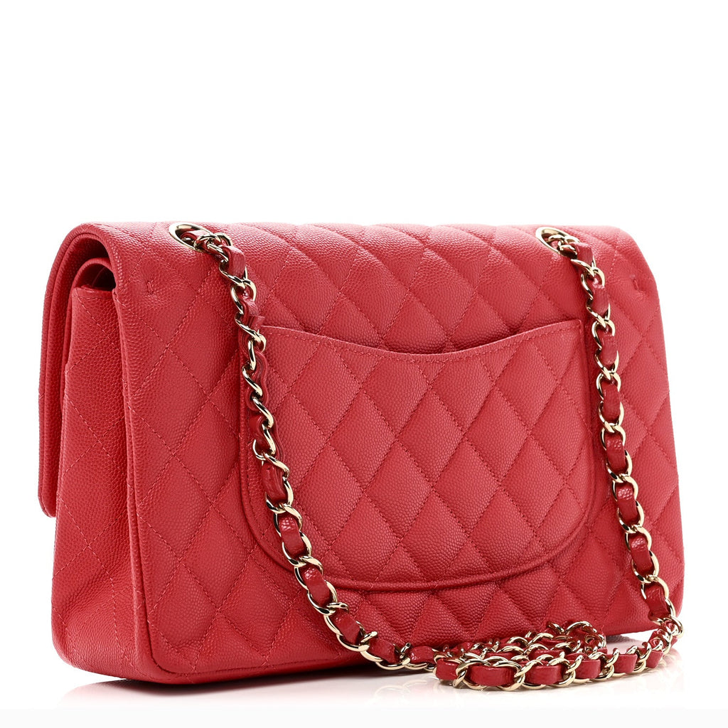 Chanel Caviar Quilted Medium Double Flap Red