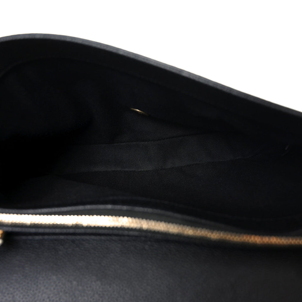 Chanel Caviar Diamond Stitched Top Handle Flap Black