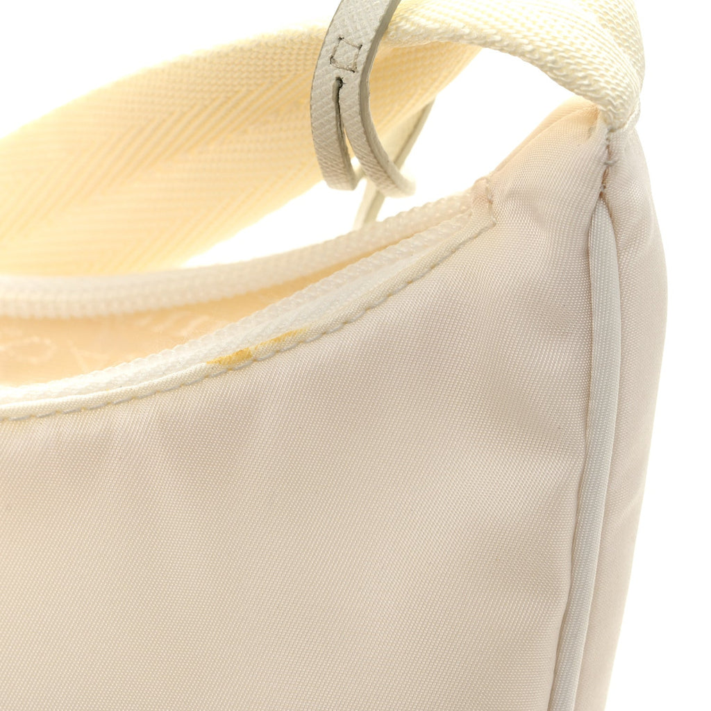 Prada Tessuto Nylon Mini Re-Edition 2000 Bag White