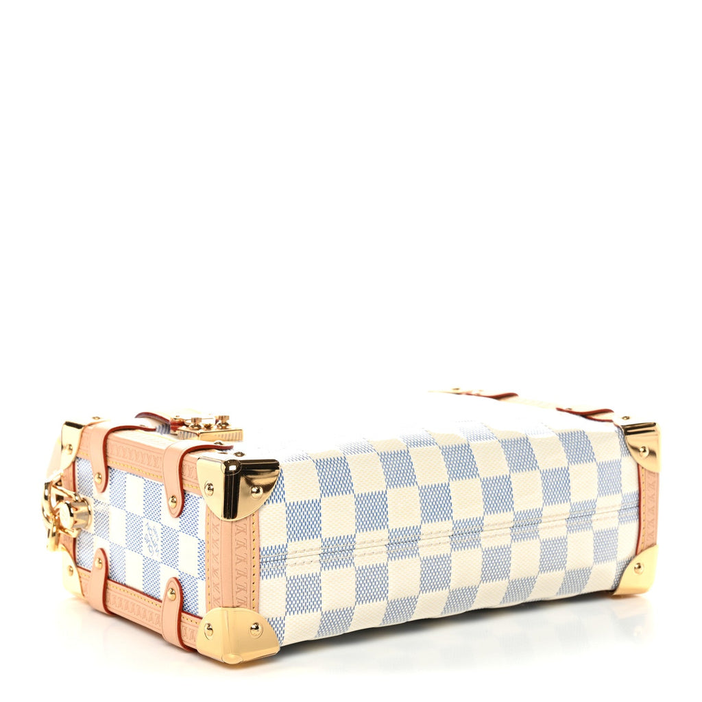 Louis Vuitton Damier Vernis Calfskin Side Trunk MM Celeste Blue