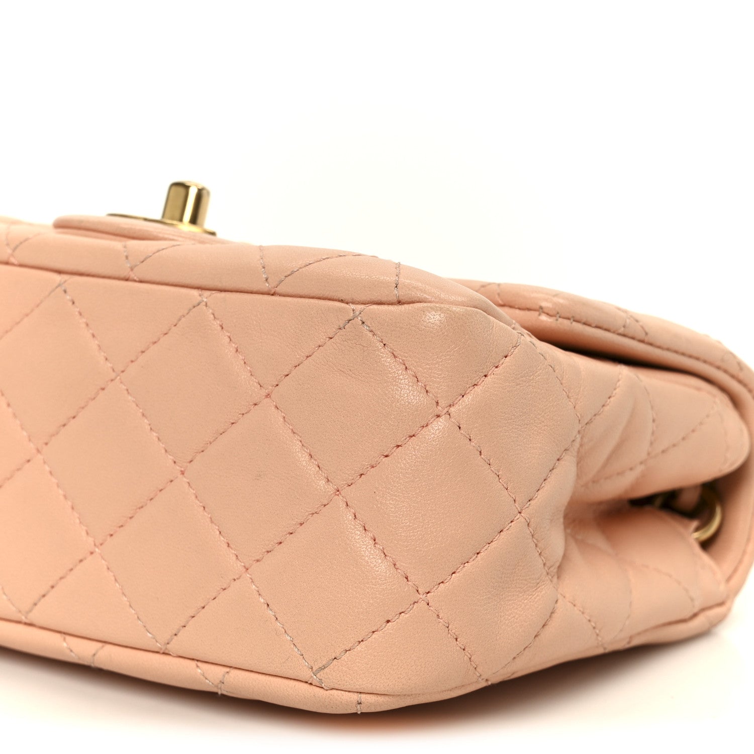 Chanel Lambskin Quilted Mini Pearl Crush Flap Light Orange