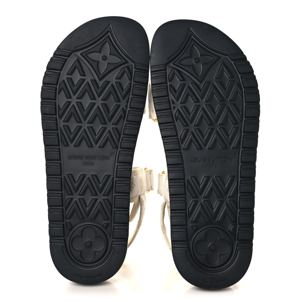 Louis Vuitton Monogram LV Sunset Comfort Flat Sandals 39 Dune Beige