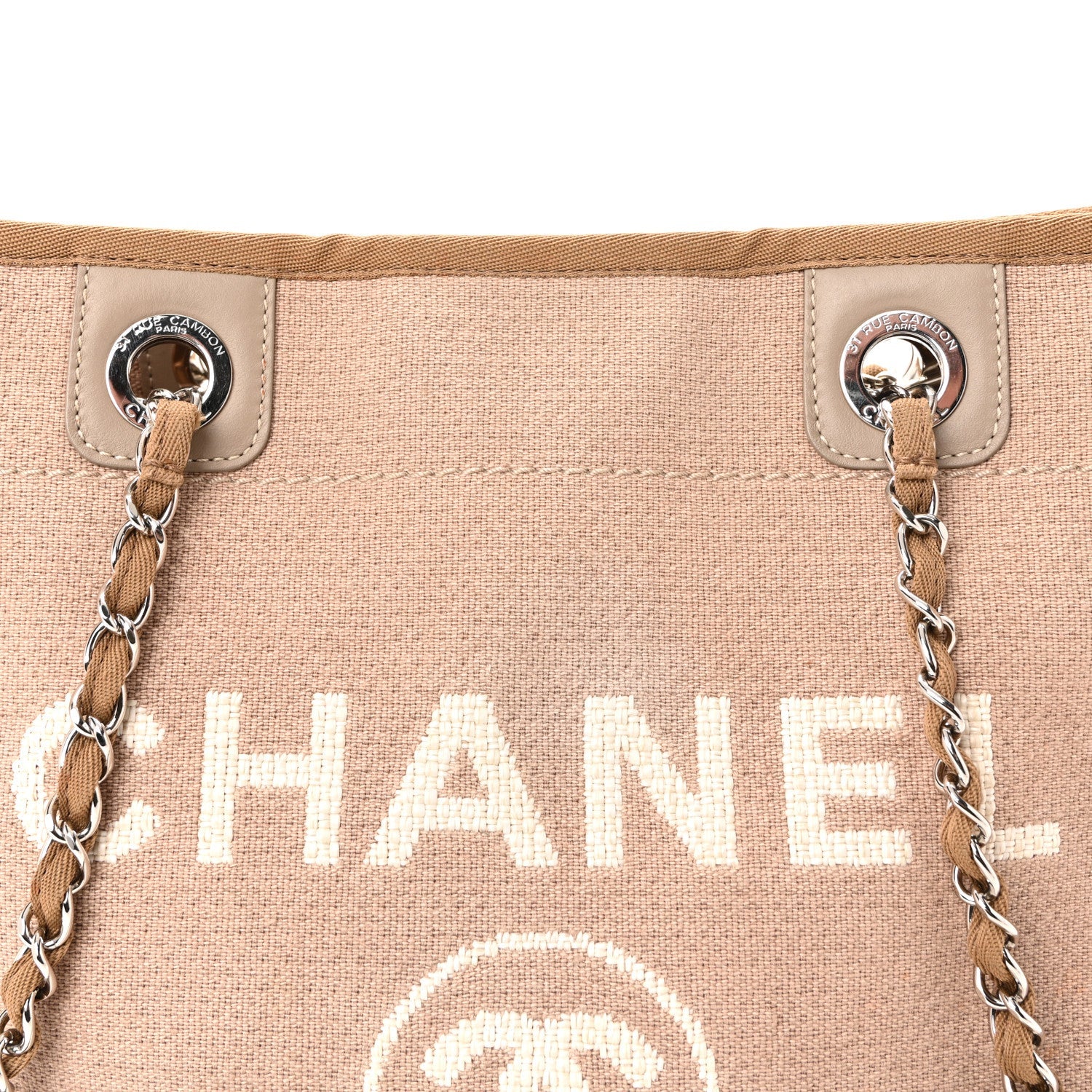 Chanel Mixed Fibers Small Deauville Tote Beige
