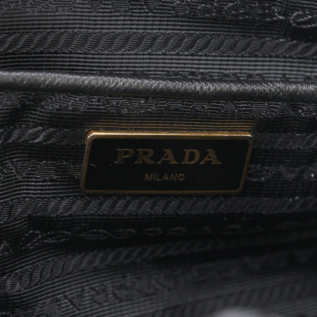 Prada Saffiano Tessuto Nylon Shopping Tote Black